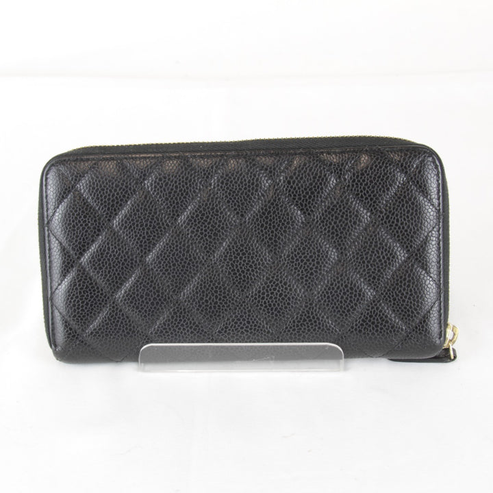 【価格改定】『USED』 
CHANEL シャネル 
 長財布 
グレインカーフレザー ブラック