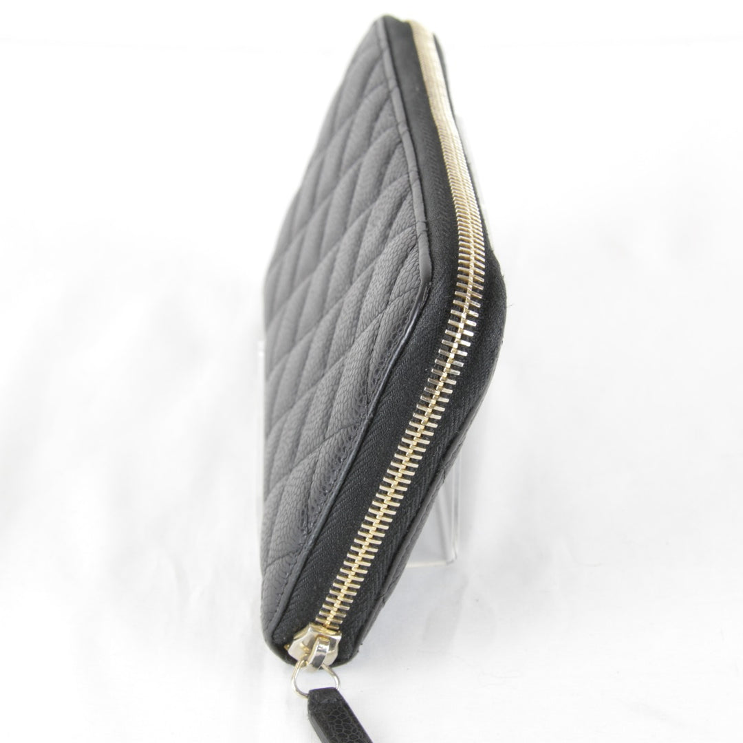 【価格改定】『USED』 
CHANEL シャネル 
 長財布 
グレインカーフレザー ブラック