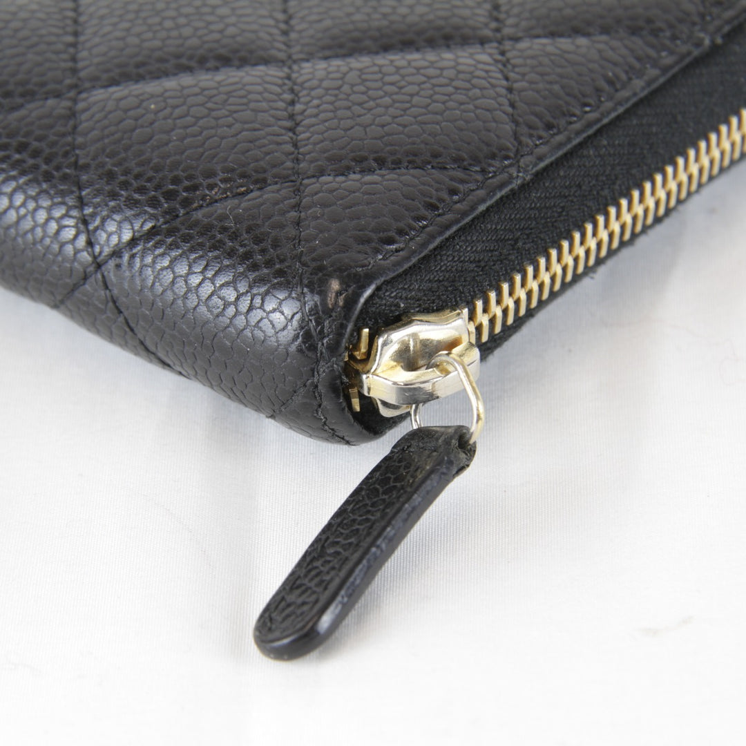 【価格改定】『USED』 
CHANEL シャネル 
 長財布 
グレインカーフレザー ブラック