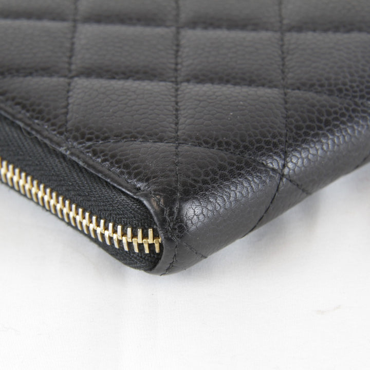 【価格改定】『USED』 
CHANEL シャネル 
 長財布 
グレインカーフレザー ブラック
