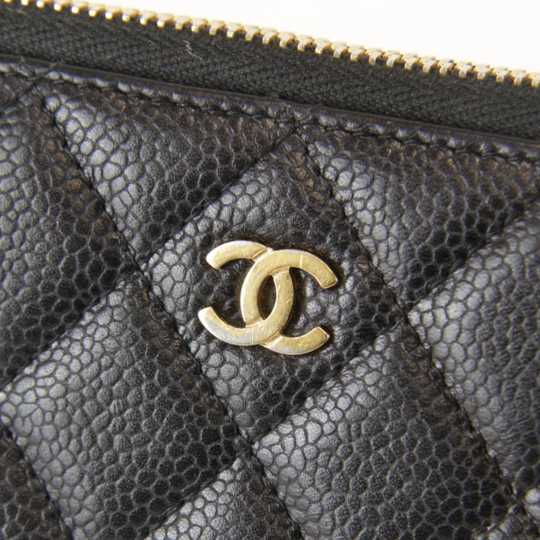 【価格改定】『USED』 
CHANEL シャネル 
 長財布 
グレインカーフレザー ブラック