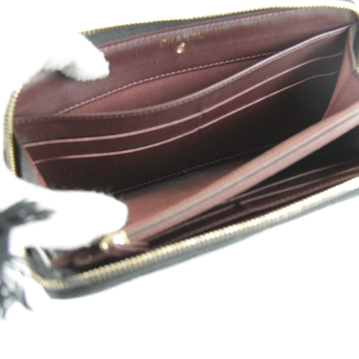 【価格改定】『USED』 
CHANEL シャネル 
 長財布 
グレインカーフレザー ブラック