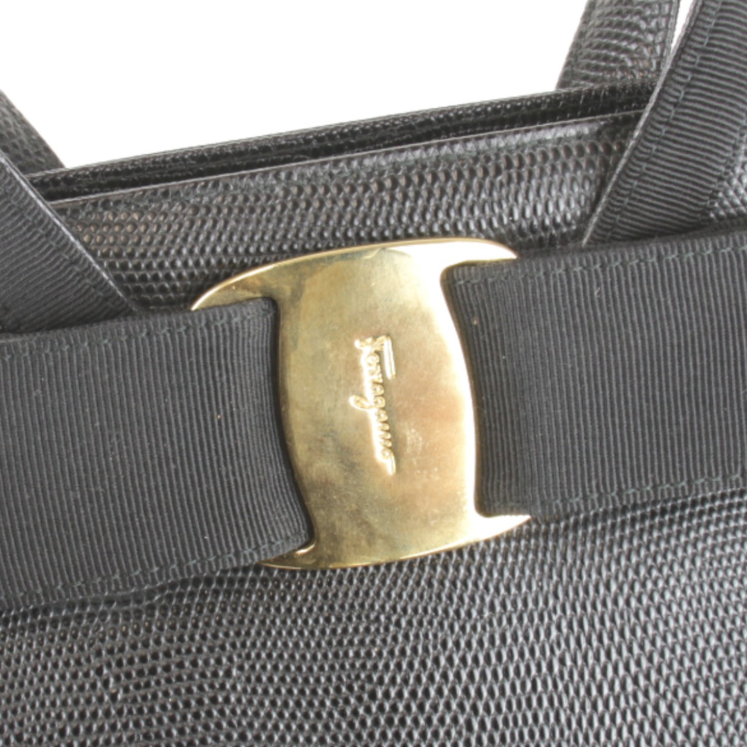 良品『USED』 
Salvatore Ferragamo フェラガモ 
 BA214178 ハンドバッグ 
レザー ブラック