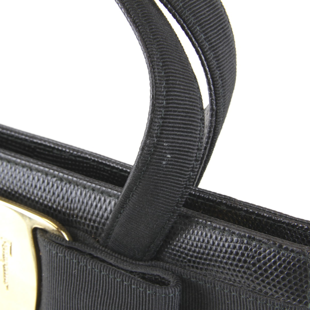 良品『USED』 
Salvatore Ferragamo フェラガモ 
 BA214178 ハンドバッグ 
レザー ブラック
