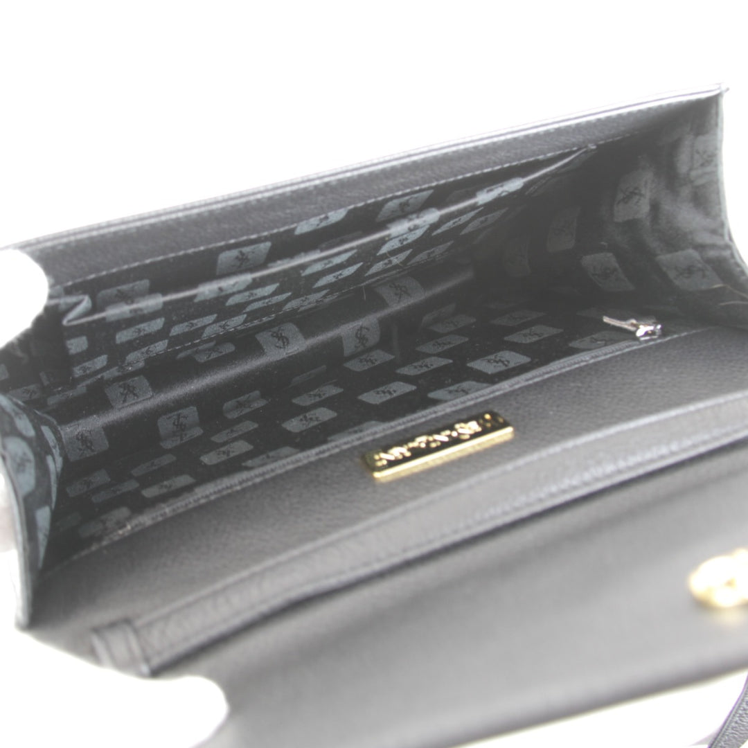美品『USED』 
SAINT LAURENT サンローラン 
 ショルダーバッグ 
レザー ブラック
