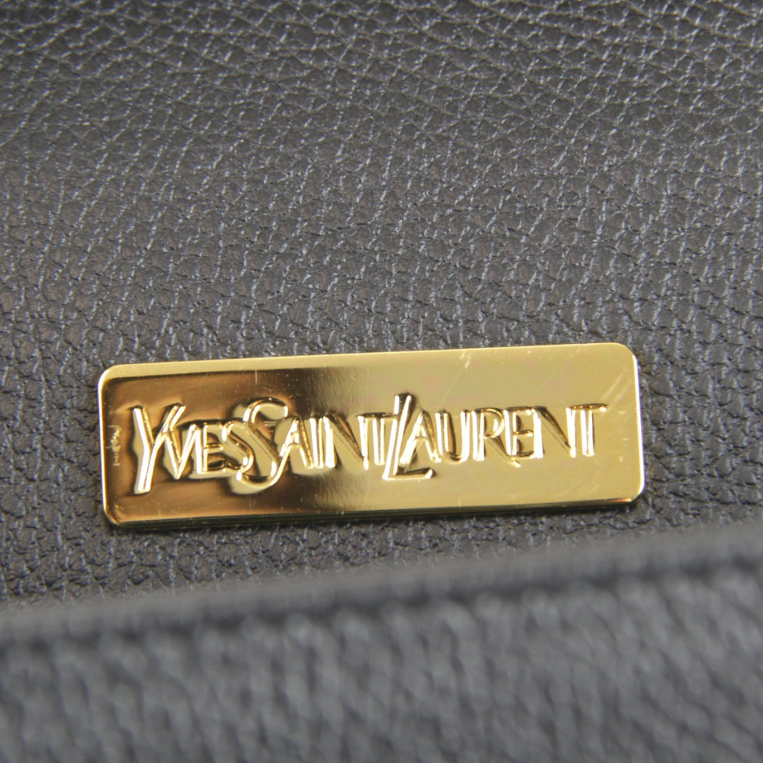 美品『USED』 
SAINT LAURENT サンローラン 
 ショルダーバッグ 
レザー ブラック