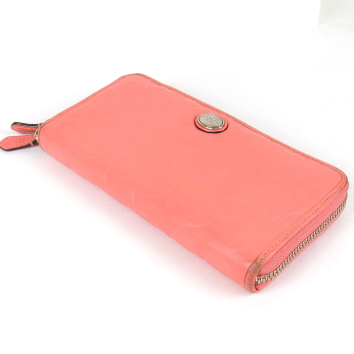 『USED』 
COACH コーチ 
 シグネチャー 長財布 
レザー ピンク