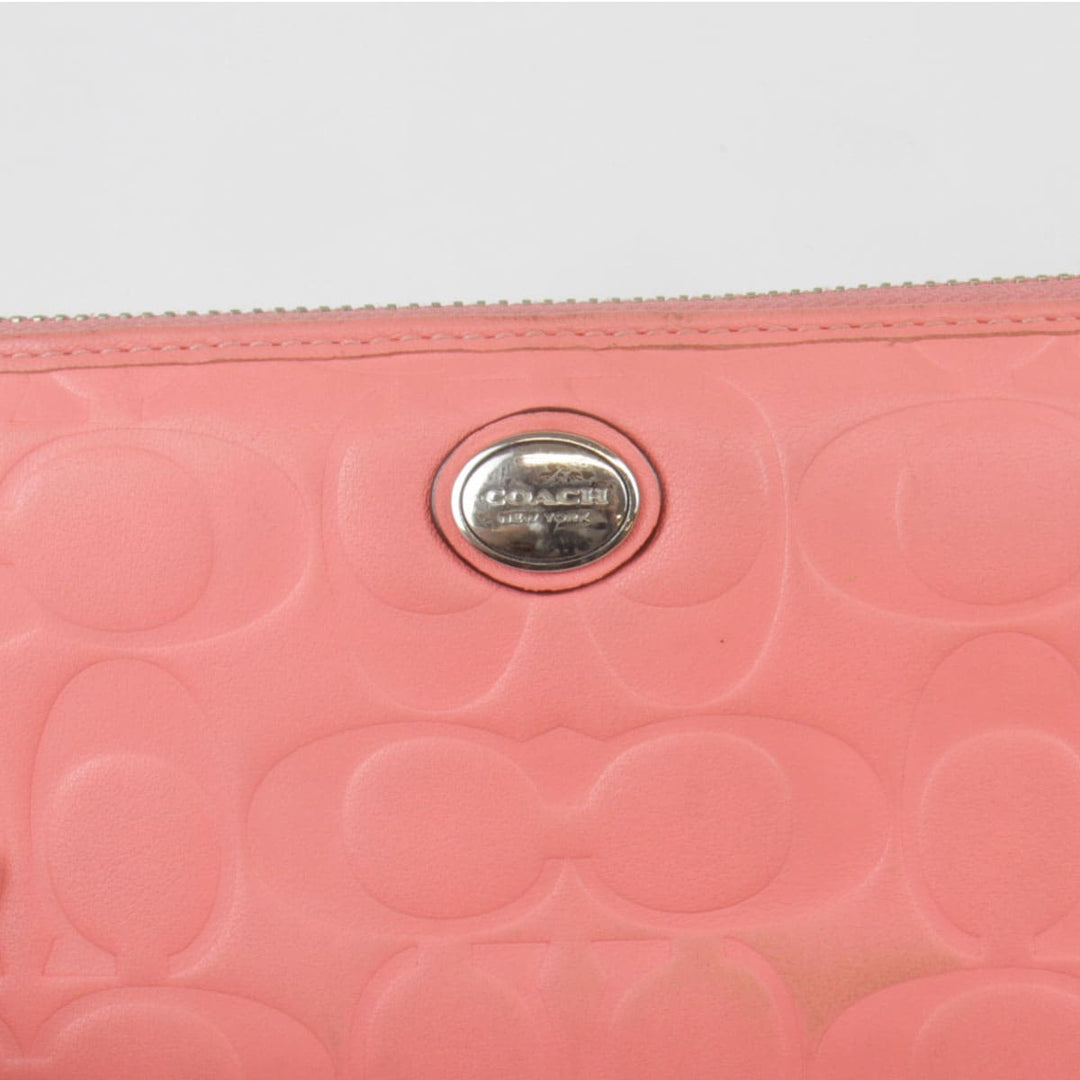 『USED』 
COACH コーチ 
 シグネチャー 長財布 
レザー ピンク