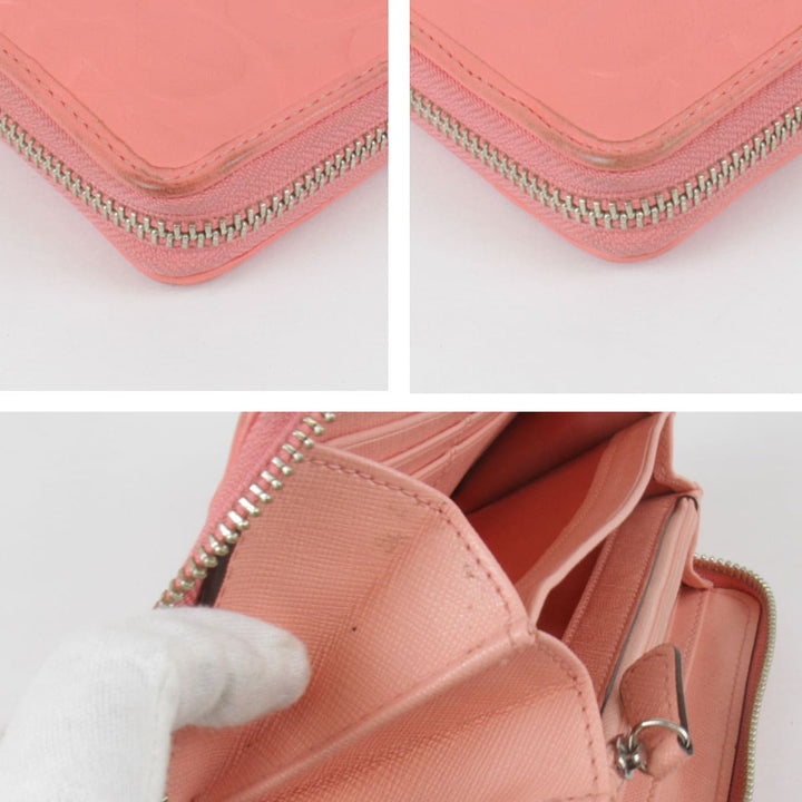 『USED』 
COACH コーチ 
 シグネチャー 長財布 
レザー ピンク