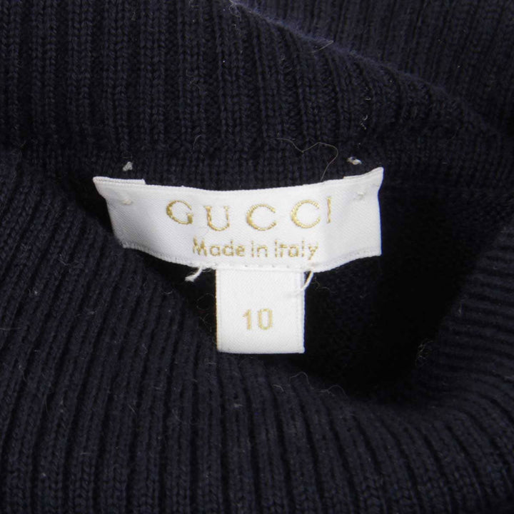 『USED』 
GUCCI グッチ 
 ワンピース 
ウール ネイビー
