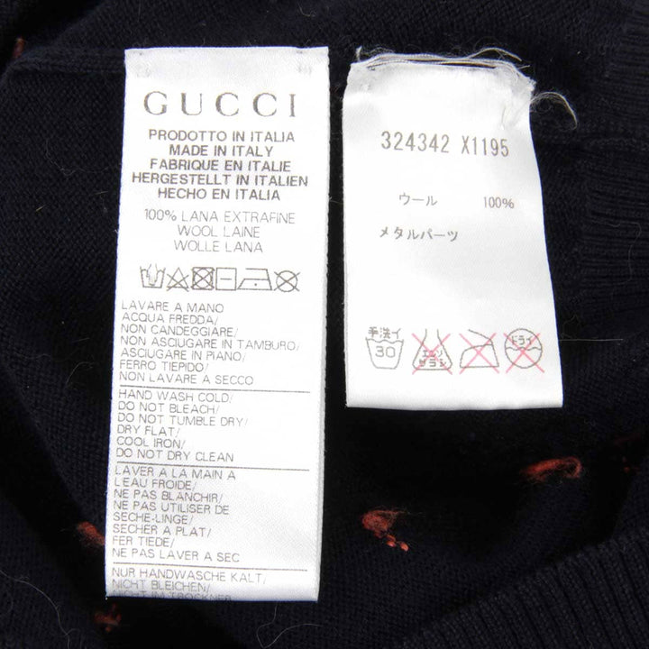 『USED』 
GUCCI グッチ 
 ワンピース 
ウール ネイビー