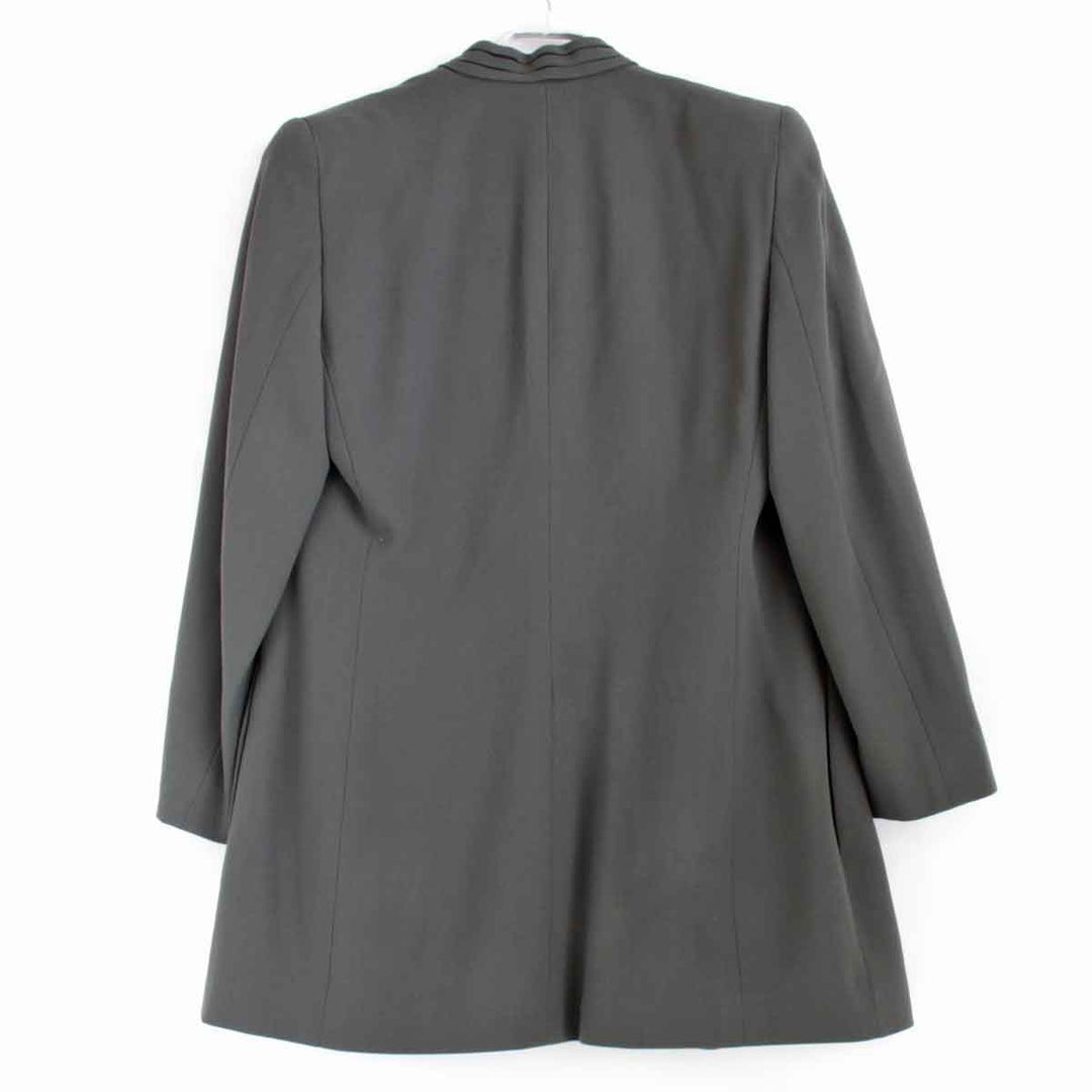 『USED』 
GIORGIO ARMANI ジョルジオアルマーニ 
 ジャケット＋ラップスカートセット セットアップ 
ウール/レーヨン グリーングレー