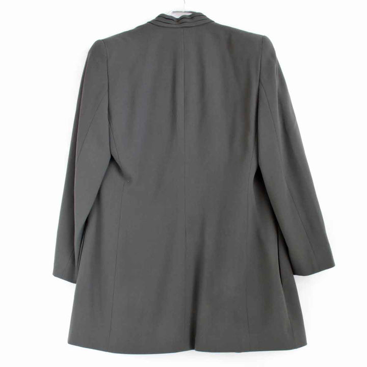 『USED』 
GIORGIO ARMANI ジョルジオアルマーニ 
 ジャケット＋ラップスカートセット セットアップ 
ウール/レーヨン グリーングレー