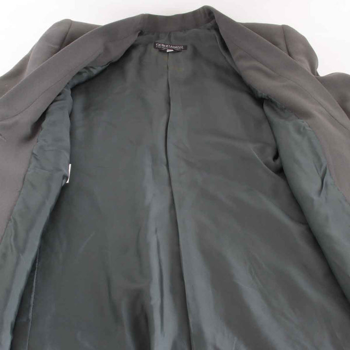 『USED』 
GIORGIO ARMANI ジョルジオアルマーニ 
 ジャケット＋ラップスカートセット セットアップ 
ウール/レーヨン グリーングレー