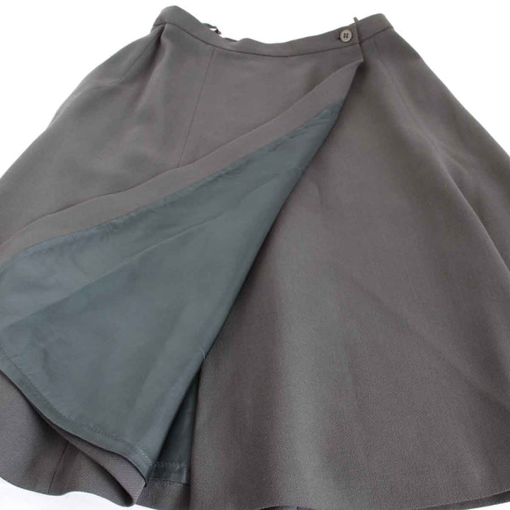 『USED』 
GIORGIO ARMANI ジョルジオアルマーニ 
 ジャケット＋ラップスカートセット セットアップ 
ウール/レーヨン グリーングレー