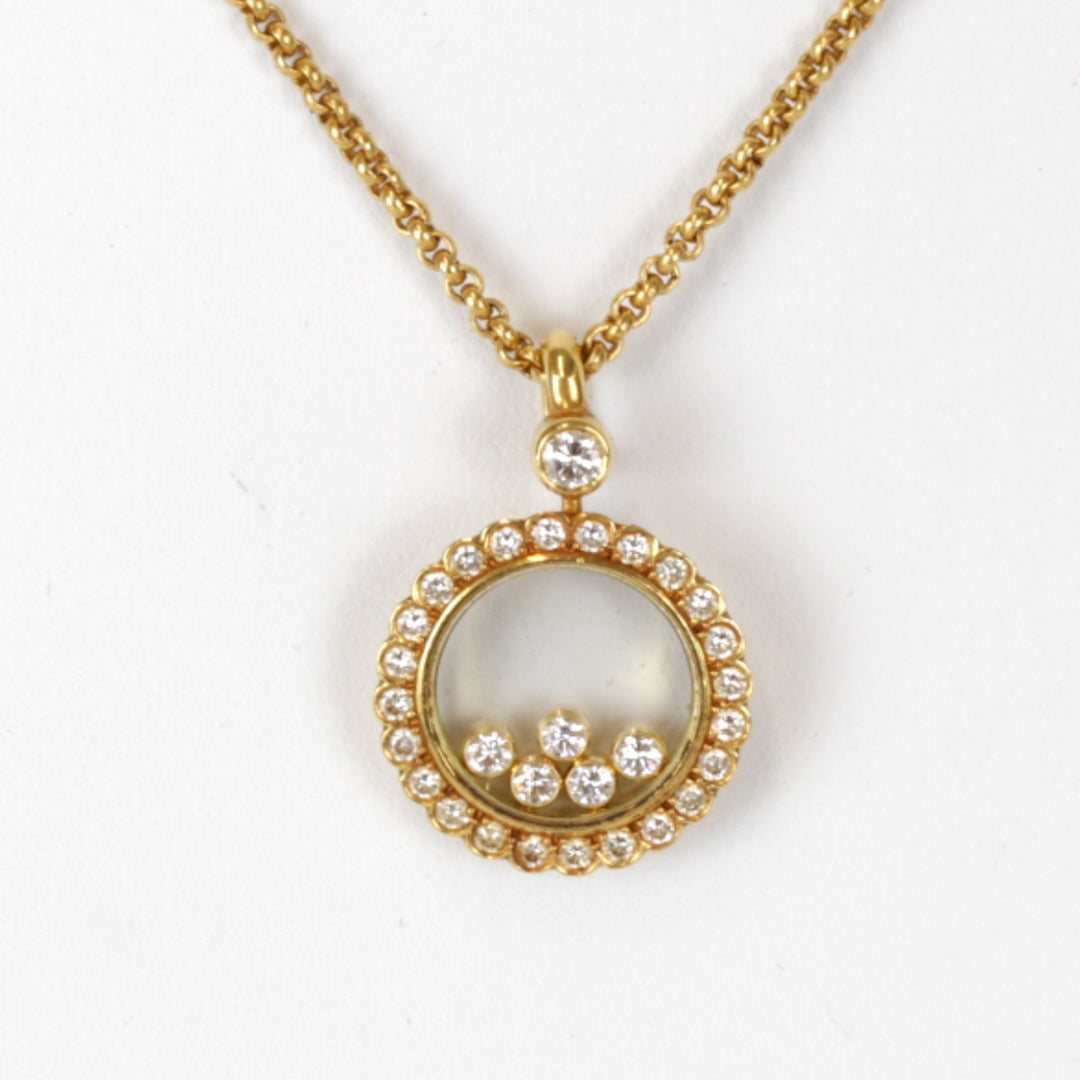 『USED』 K18YG 
Chopard ハッピーダイヤ ネックレス
 15.0g