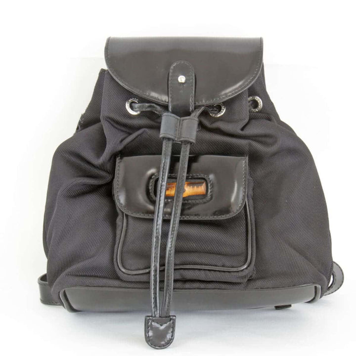 『USED』 
GUCCI グッチ 
 バンブー 003.2852 リュック・デイパック 
ナイロン/レザー  ブラック