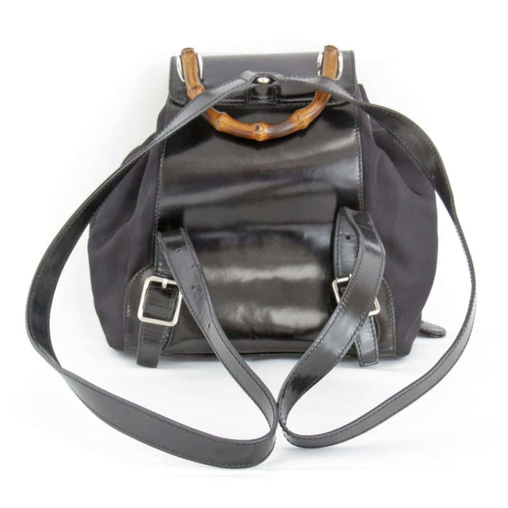 『USED』 
GUCCI グッチ 
 バンブー 003.2852 リュック・デイパック 
ナイロン/レザー  ブラック