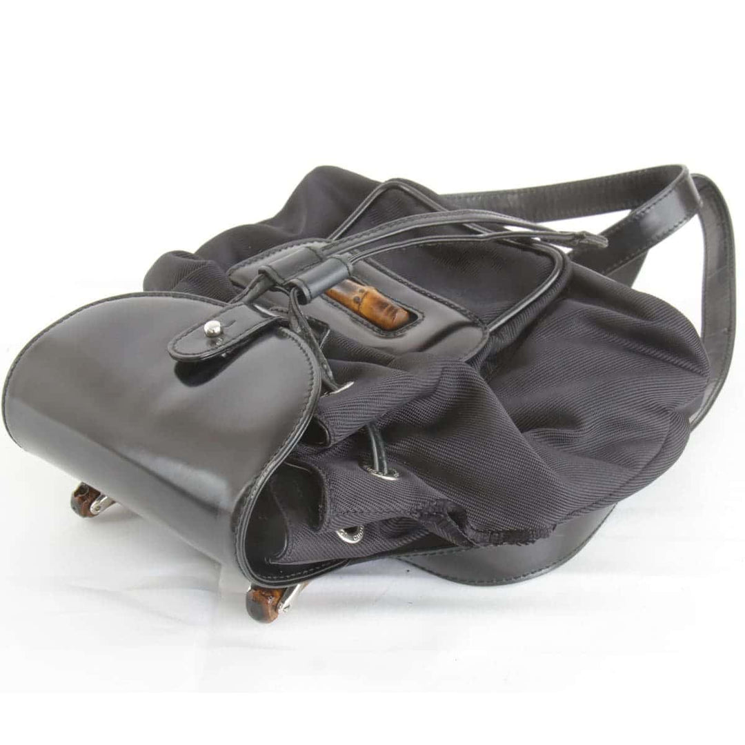 『USED』 
GUCCI グッチ 
 バンブー 003.2852 リュック・デイパック 
ナイロン/レザー  ブラック