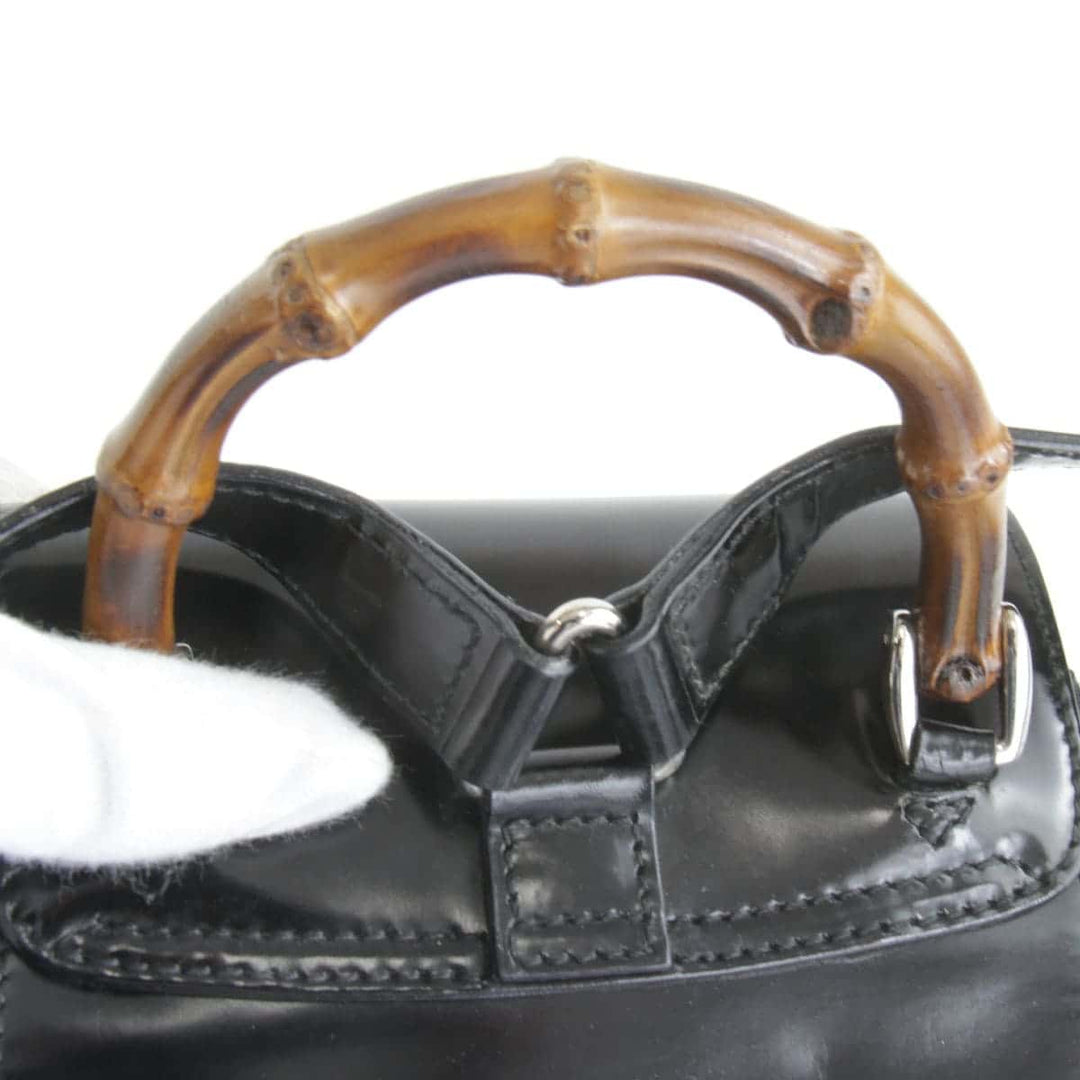 『USED』 
GUCCI グッチ 
 バンブー 003.2852 リュック・デイパック 
ナイロン/レザー  ブラック
