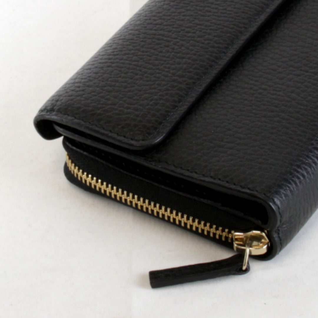 【価格改定】美品『USED』 
GUCCI グッチ 
 インターロッキングG 449397・1147 長財布 
レザー ブラック