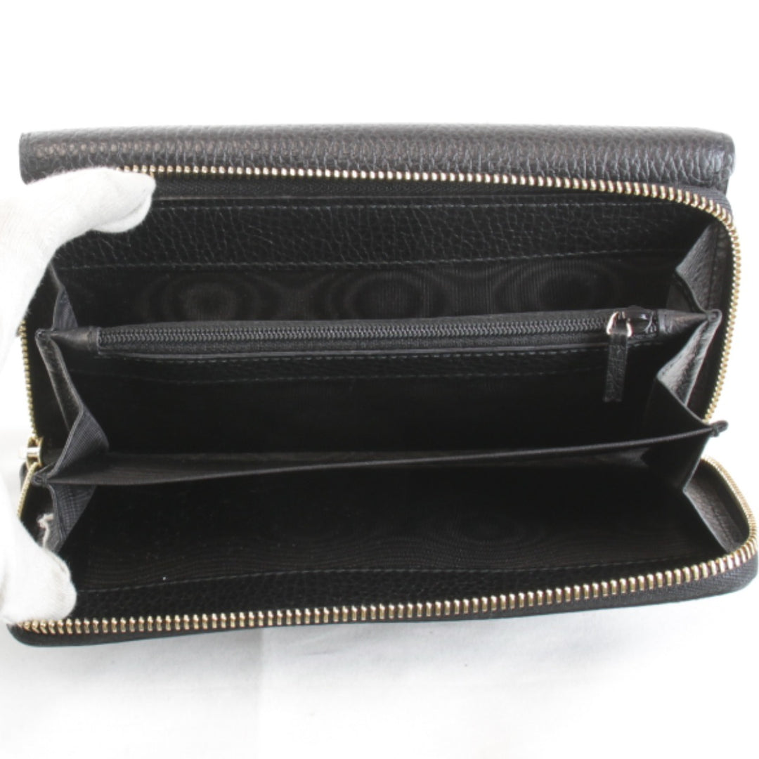 【価格改定】美品『USED』 
GUCCI グッチ 
 インターロッキングG 449397・1147 長財布 
レザー ブラック