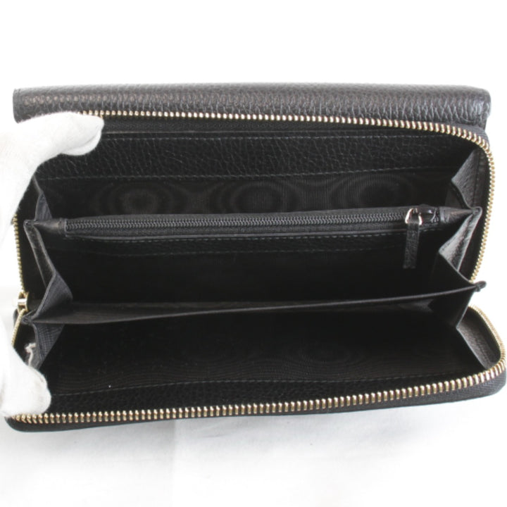【価格改定】美品『USED』 
GUCCI グッチ 
 インターロッキングG 449397・1147 長財布 
レザー ブラック