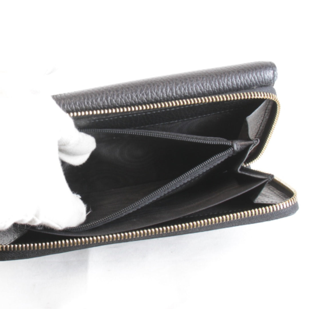 【価格改定】美品『USED』 
GUCCI グッチ 
 インターロッキングG 449397・1147 長財布 
レザー ブラック
