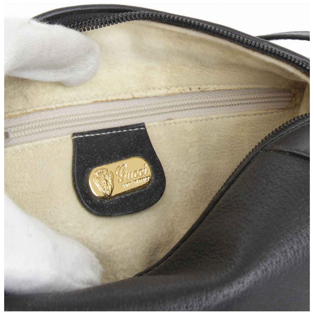 『USED』 
GUCCI グッチ 
 インターロッキング 07-37-5294 ショルダーバッグ 
レザー ブラック