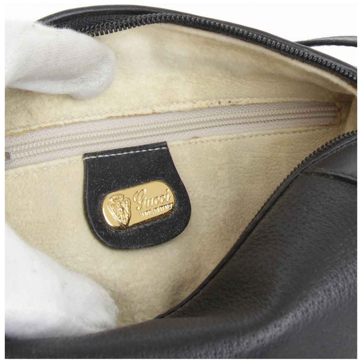 『USED』 
GUCCI グッチ 
 インターロッキング 07-37-5294 ショルダーバッグ 
レザー ブラック