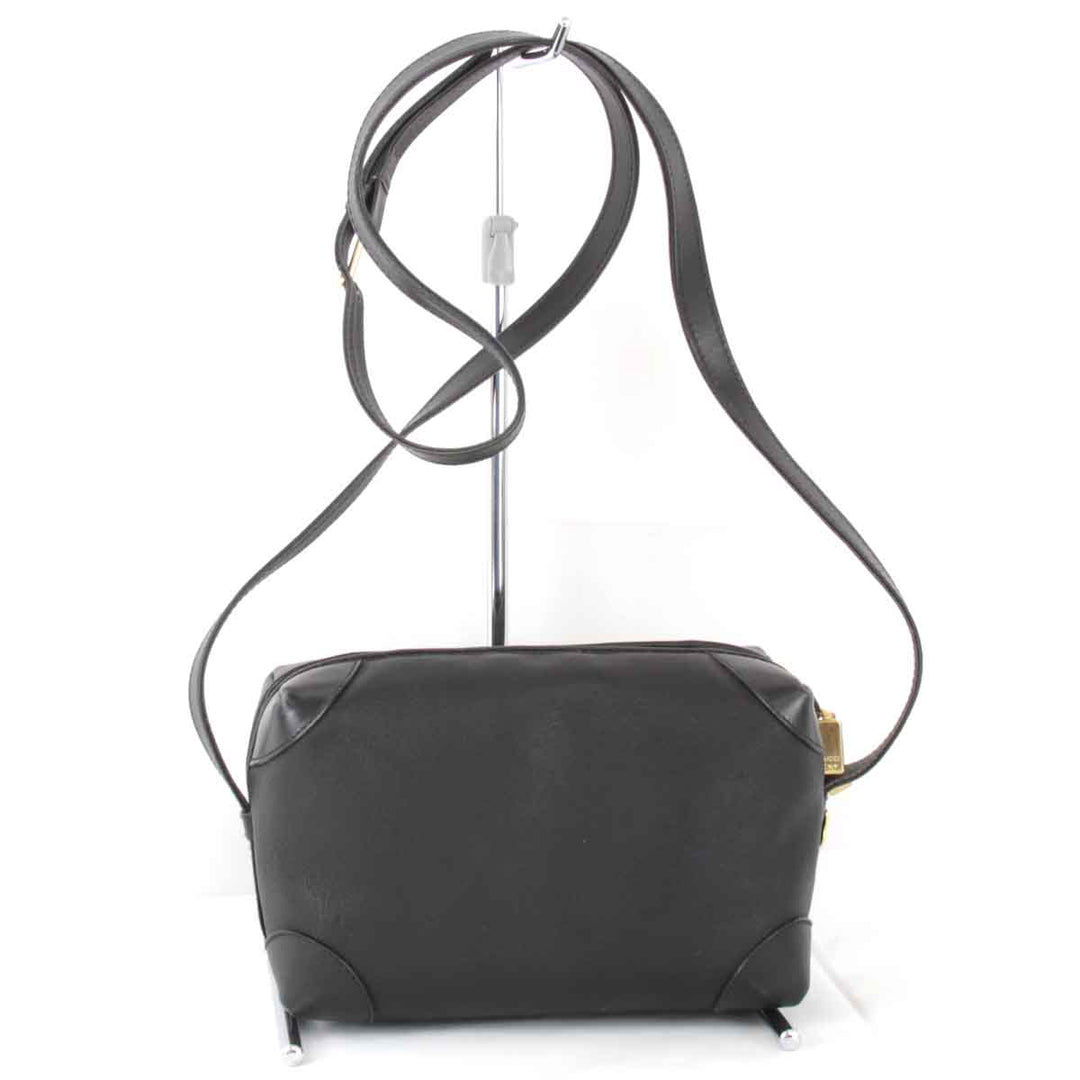 『USED』 
GUCCI グッチ 
 インターロッキング 07-37-5294 ショルダーバッグ 
レザー ブラック