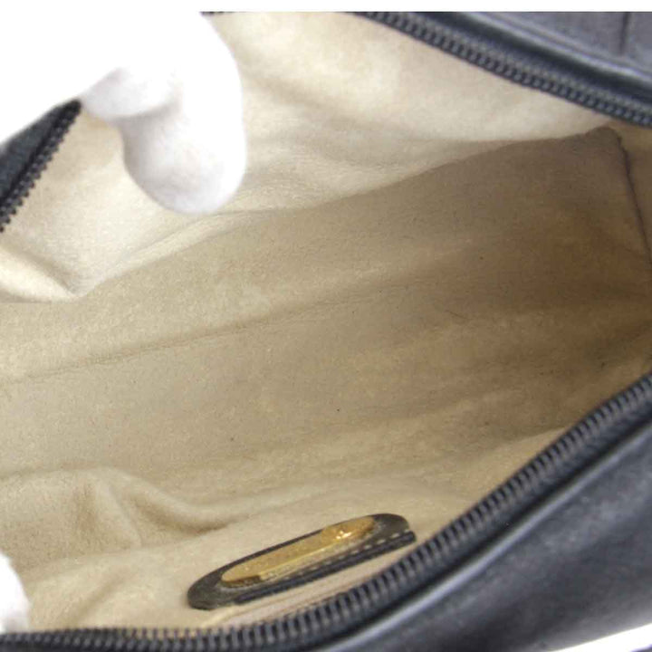 『USED』 
GUCCI グッチ 
 インターロッキング 07-37-5294 ショルダーバッグ 
レザー ブラック