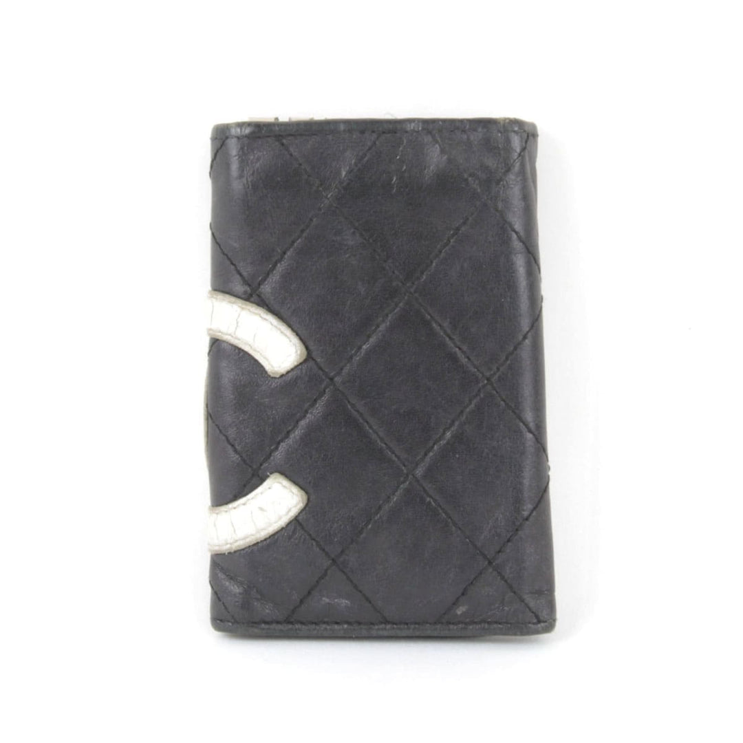 『USED』 
CHANEL シャネル 
 カンボンライン キーケース 
レザー ブラック×ホワイト