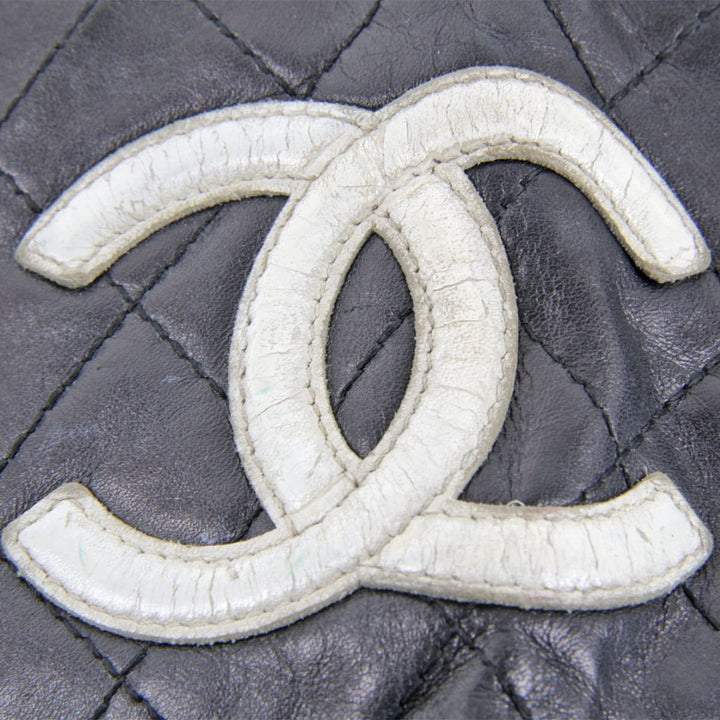 『USED』 
CHANEL シャネル 
 カンボンライン キーケース 
レザー ブラック×ホワイト