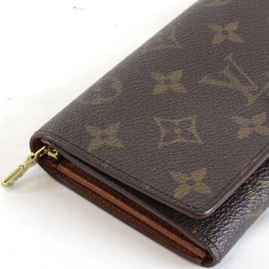 『USED』 
LOUIS VUITTON ルイ・ヴィトン 
 ポルトモネビエ トレゾール M61730 二つ折り財布 
モノグラムキャンバス ブラウン
