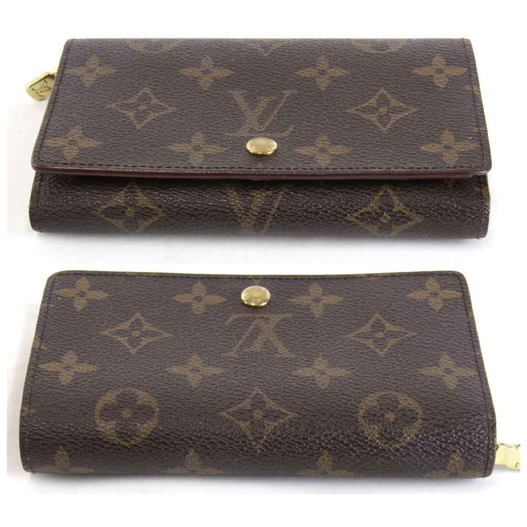 『USED』 
LOUIS VUITTON ルイ・ヴィトン 
 ポルトモネビエ トレゾール M61730 二つ折り財布 
モノグラムキャンバス ブラウン