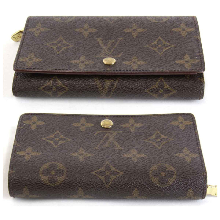 『USED』 
LOUIS VUITTON ルイ・ヴィトン 
 ポルトモネビエ トレゾール M61730 二つ折り財布 
モノグラムキャンバス ブラウン