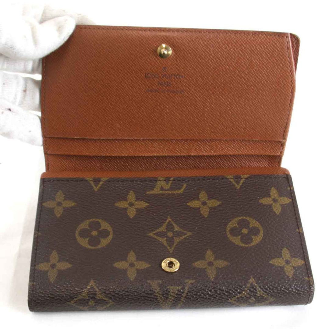 『USED』 
LOUIS VUITTON ルイ・ヴィトン 
 ポルトモネビエ トレゾール M61730 二つ折り財布 
モノグラムキャンバス ブラウン
