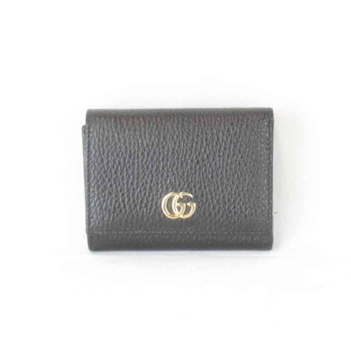 美品『USED』 
GUCCI グッチ 
 GGマーモント 474746.534563 三つ折り財布 
レザー ブラック