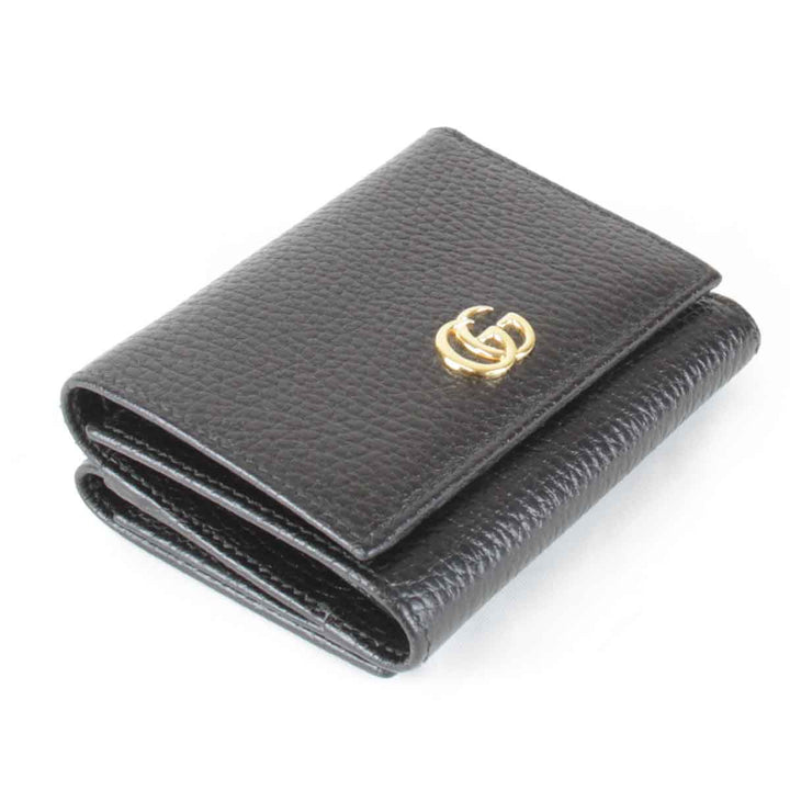 美品『USED』 
GUCCI グッチ 
 GGマーモント 474746.534563 三つ折り財布 
レザー ブラック