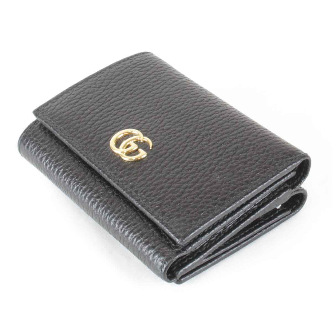 美品『USED』 
GUCCI グッチ 
 GGマーモント 474746.534563 三つ折り財布 
レザー ブラック