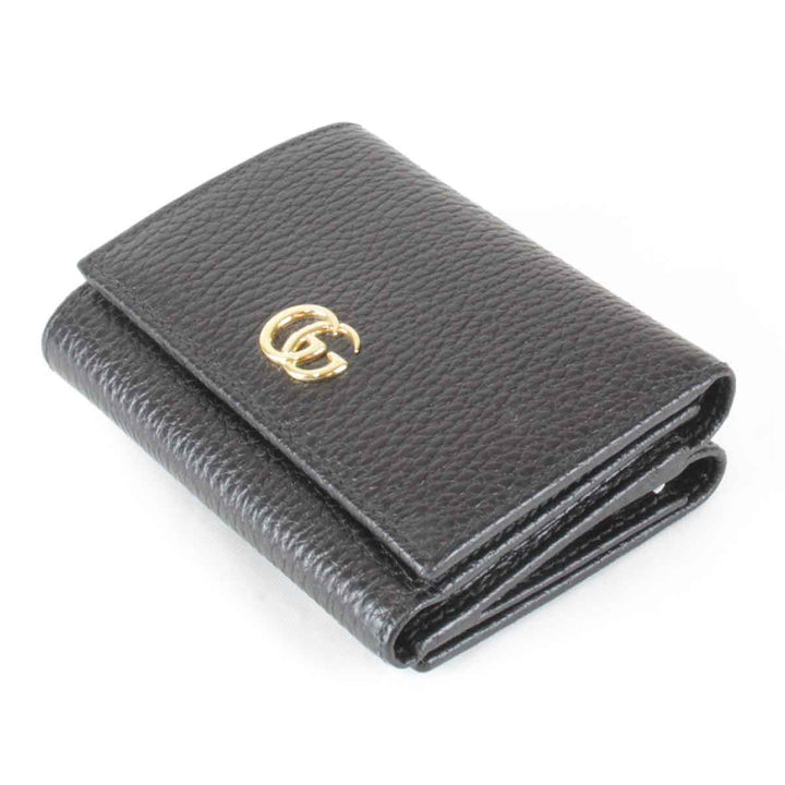 美品『USED』 
GUCCI グッチ 
 GGマーモント 474746.534563 三つ折り財布 
レザー ブラック
