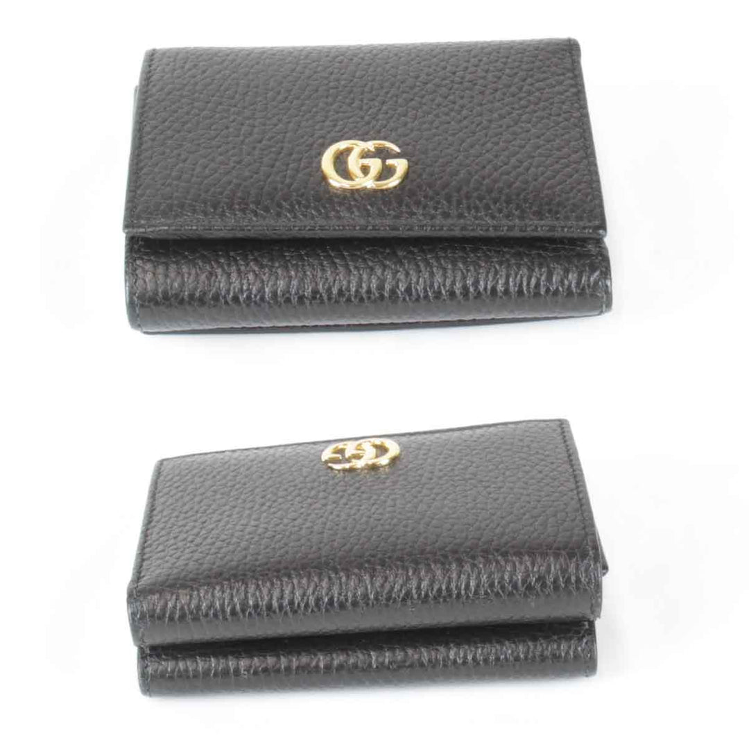 美品『USED』 
GUCCI グッチ 
 GGマーモント 474746.534563 三つ折り財布 
レザー ブラック