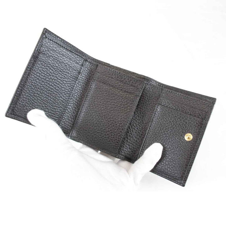 美品『USED』 
GUCCI グッチ 
 GGマーモント 474746.534563 三つ折り財布 
レザー ブラック