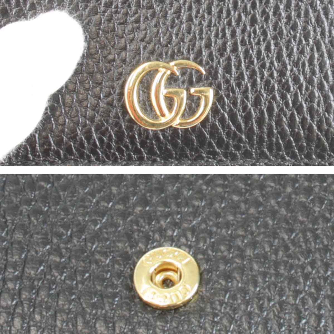 美品『USED』 
GUCCI グッチ 
 GGマーモント 474746.534563 三つ折り財布 
レザー ブラック