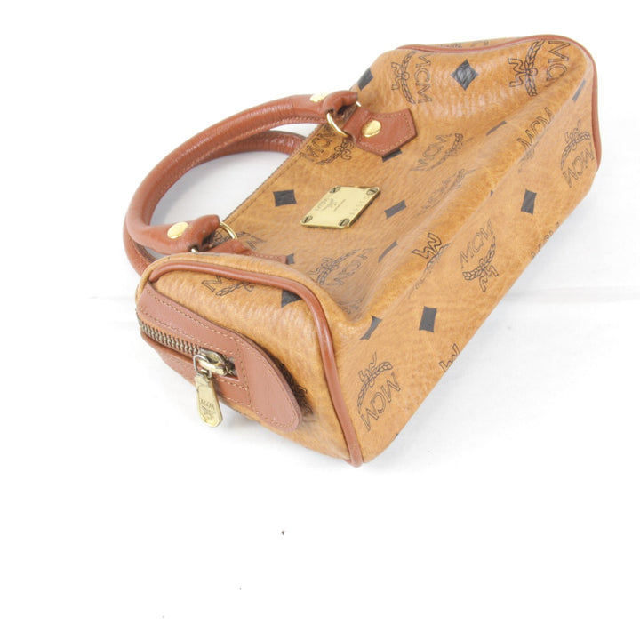 良品『USED』 
MCM エム・シー・エム 
 ヴィセトス A4010 ミニボストンバッグ 
レザー ブラウン