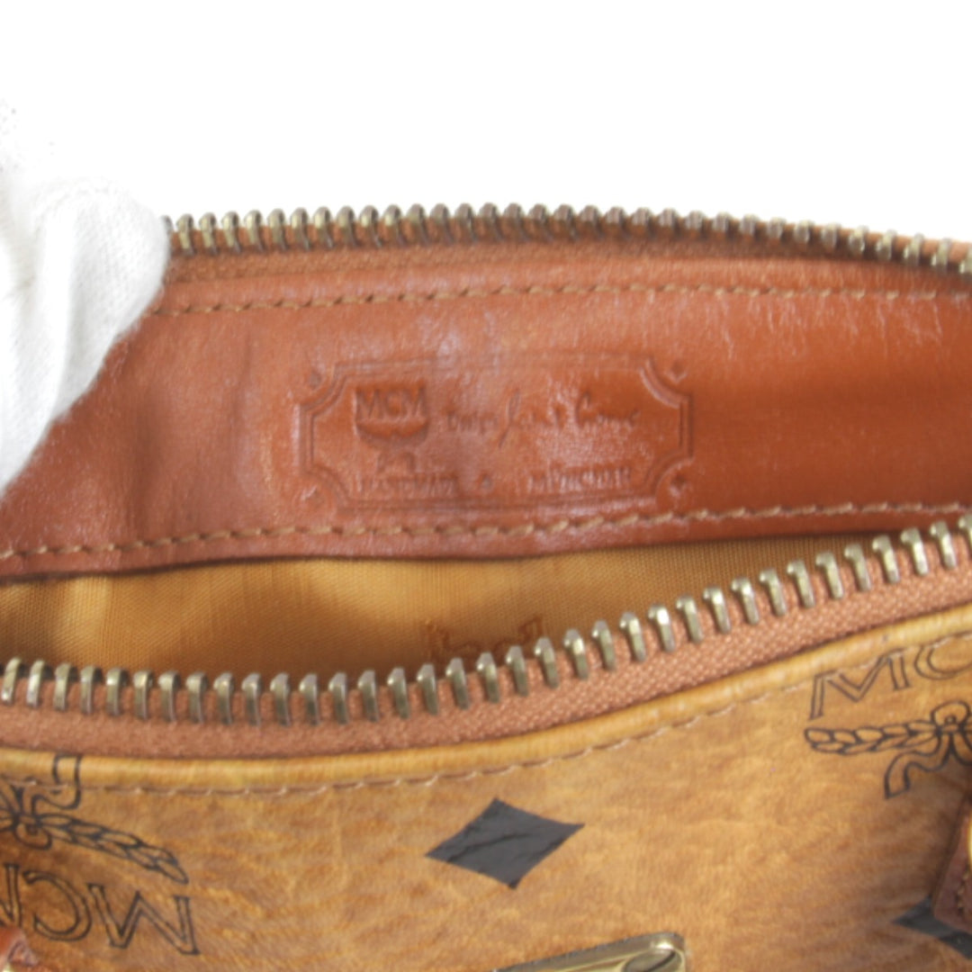 良品『USED』 
MCM エム・シー・エム 
 ヴィセトス A4010 ミニボストンバッグ 
レザー ブラウン