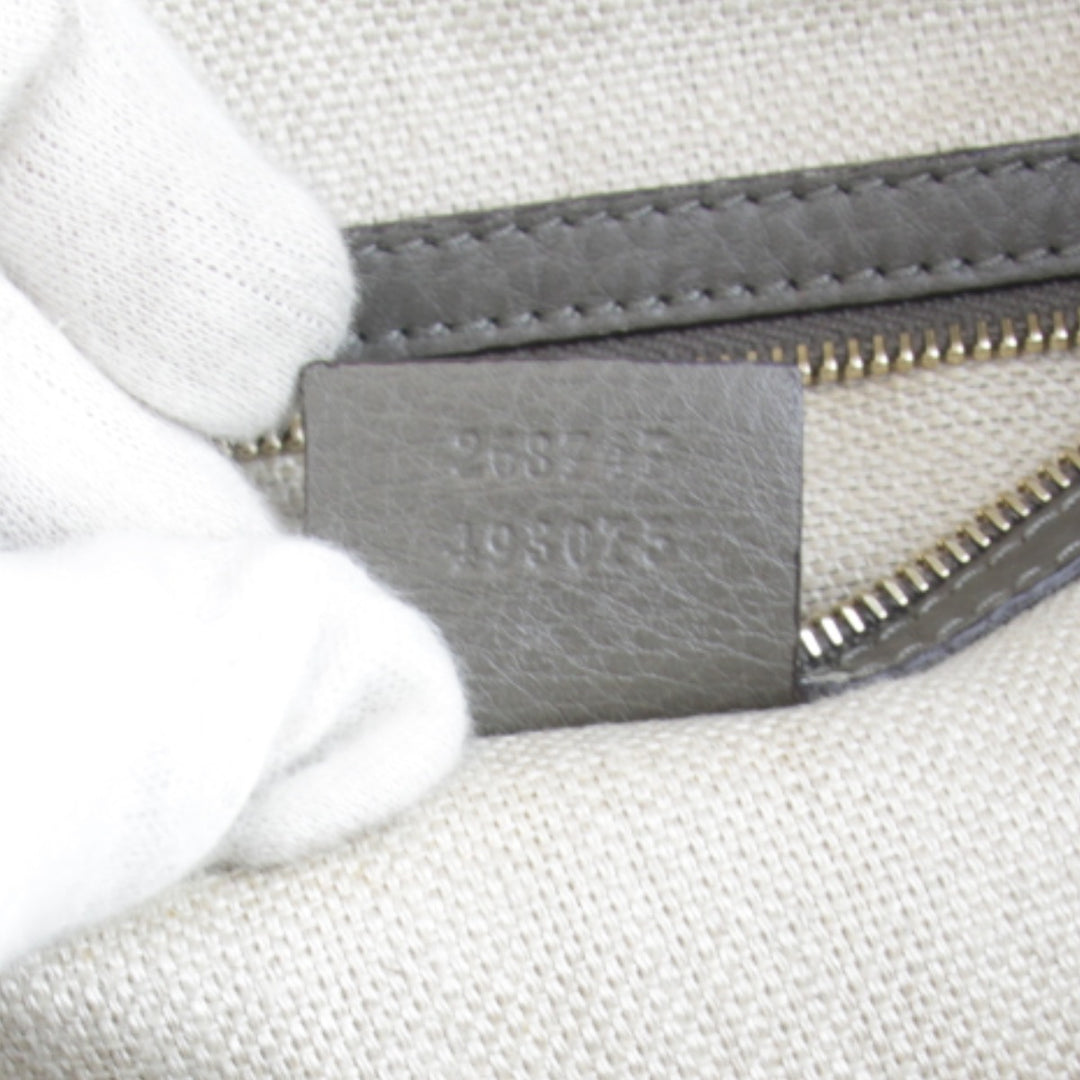 良品『USED』 
GUCCI グッチ 
 268747・493075 ハンドバッグ 
パイソン/レザー グレー