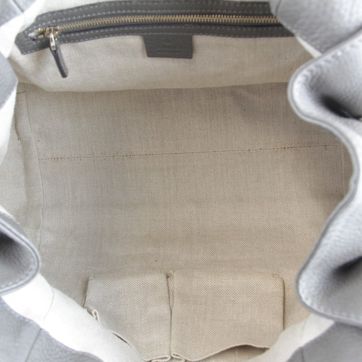 良品『USED』 
GUCCI グッチ 
 268747・493075 ハンドバッグ 
パイソン/レザー グレー
