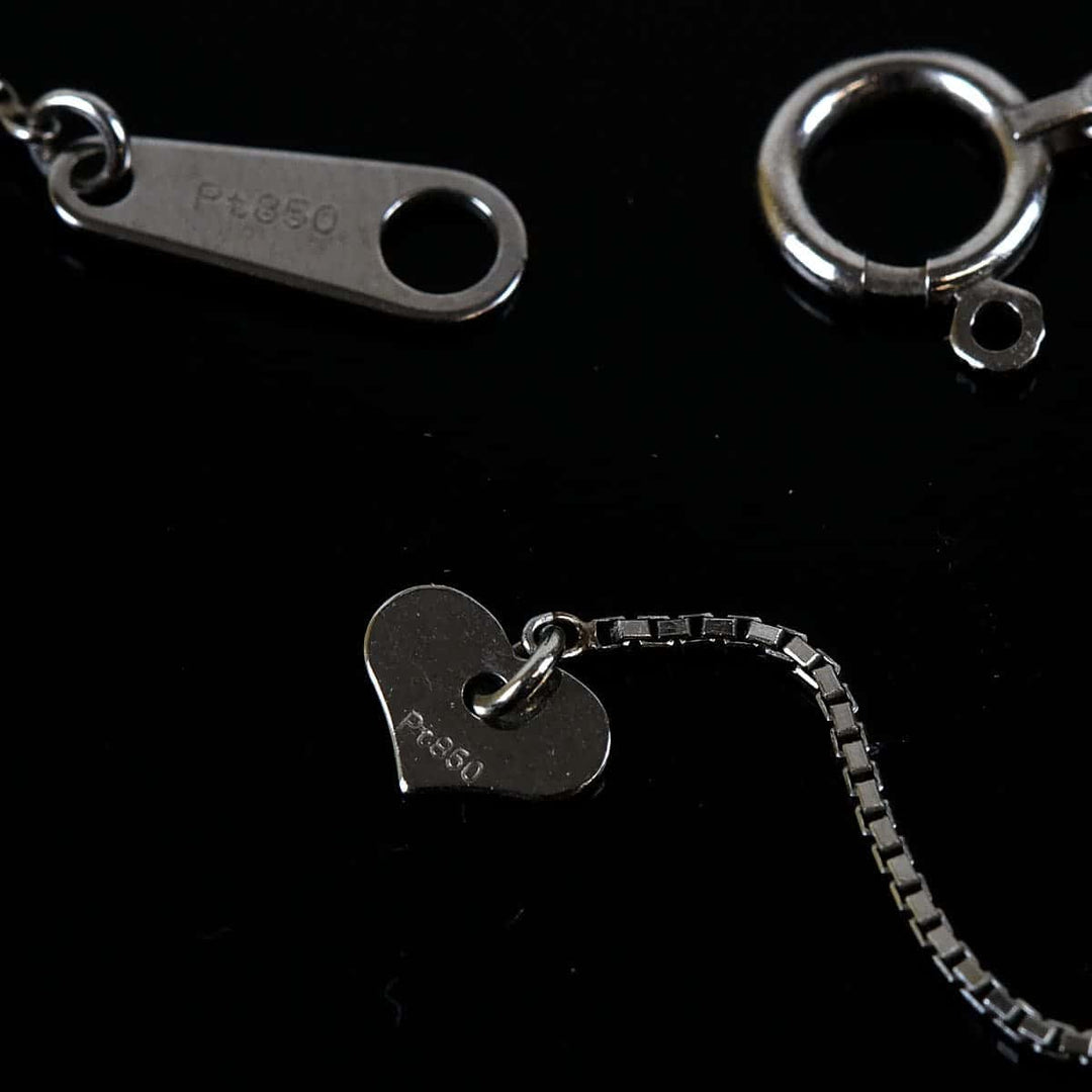 美品『USED』 Pt850/Pt900 /エメラルド/ダイヤモンド 
 鑑別書付き ネックレス
 エメラルド 1.03 6.0g